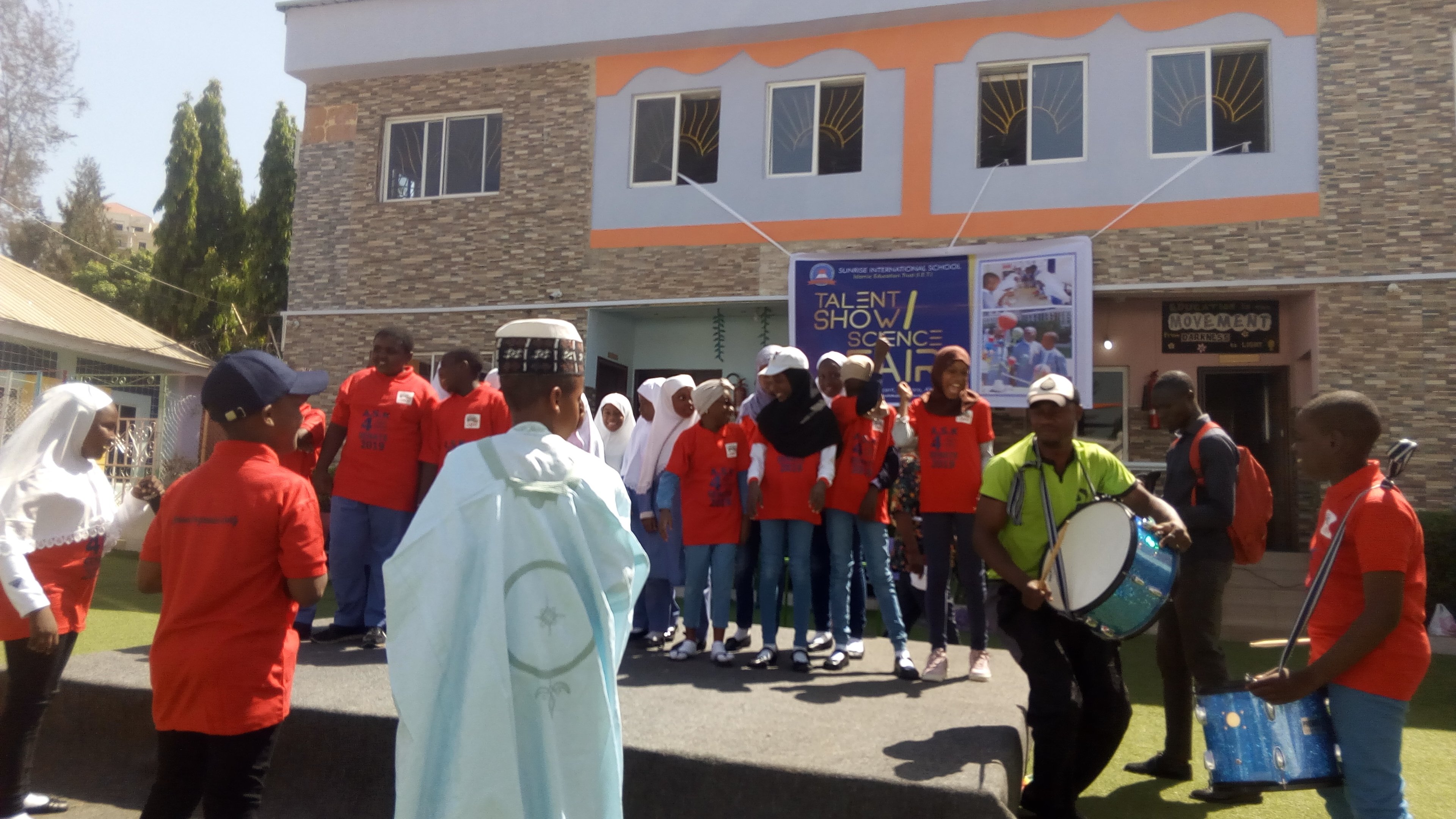 Children playing instruments in Band Club at Sunrice International School